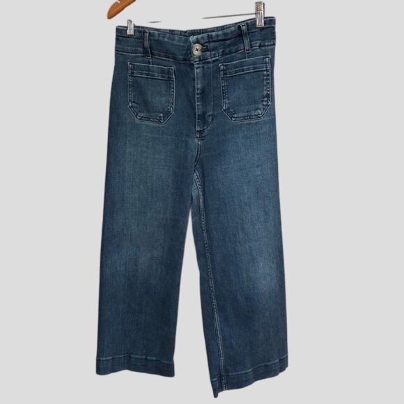 Anthropologie Pilcro The Skipper Cropped Wide-Leg Jeans Size 29 - Picture 7 of 16